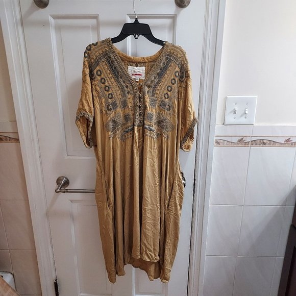 Johnny Was Dresses Johnny Was Embroidered Boho Mustard Yellow Tunic